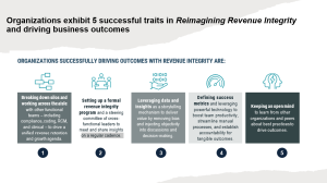 5 successful traits in Reimagining Revenue Integrity